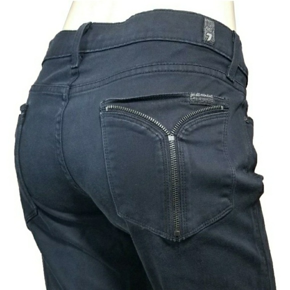 7 For All Mankind Denim - Seven 7 For All Mankind Edie Skinny Black Jeans